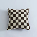 Axyaa Multicolor Checkerboard Lamb Fleece Cushion Cover 45X45
