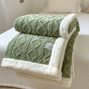 Axyaa Cozy Double Layer Fleece Blanket | Soft Plush Throw for Sofa Bed