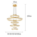 Axyaa Modern Ring LED Pendant Chandeliers for Living Room and Dining Room