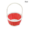 Axyaa Flower Storage Basket Round Plastic Vine Shopping Hamper