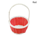 Axyaa Flower Storage Basket Round Plastic Vine Shopping Hamper