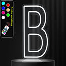 Axyaa Neon Letter Light Sign A-Z Alphabet with Color-Changing Illuminated Lights