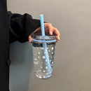 Axyaa 450ml Tritan Water Bottle with Straw, Heat Resistant Coffee Cup for Girls