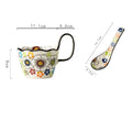 Axyaa Hand Drawn Handlebar Ceramic Mug for Coffee, Tea & Water - 400ML