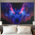 Axyaa Neon Anime Punk Wall Hanging - Vibrant Fluorescent Tapestry for Home Decor