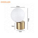 Axyaa Glass Ball Brass Table Lamp for Living Room Bedroom Study Bedside