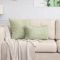 Lumbar Corduroy Boho Cushion Cover with Pom Pom Detail by Axyaa