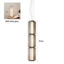Nordic Glass Pendant Light by Axyaa - Smoke White Glass - LED Desk Lamp