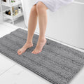 Axyaa Chenille Bath Mat - Absorbent & Non-Slip Plush Shaggy Bathroom Rug