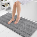Axyaa Chenille Bath Mat - Absorbent & Non-Slip Plush Shaggy Bathroom Rug