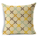 Axyaa Retro Geometry Linen Pillowcase - 45*45cm