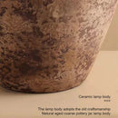 Axyaa Ceramic Desk Light LED Floor Lamp Fabric Lampshade Design