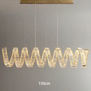 Axyaa LED Chandelier: Modern Luxe Pendant for Home, Office, or Dining Room
