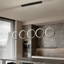 Axyaa Modern Minimalism Circle Ring LED Pendant Chandelier for Home Lighting