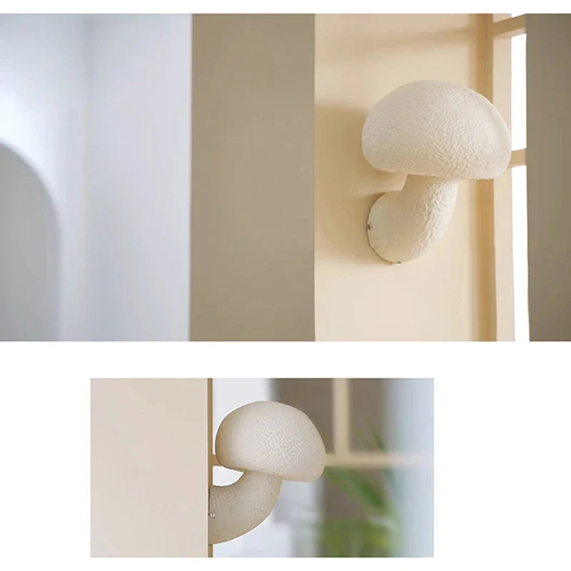 Axyaa White Mushroom LED Wall Lamps for Modern Home Decor