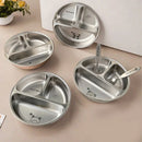 Axyaa Stainless Steel 3-Compartment Dinner Plate - Divided Food Tray