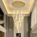 Axyaa Crystal Chandelier Ceiling Lamp LED Hanging Lights for Living Room