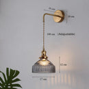 Axyaa Nordic Glass Shade LED Wall Lamp	with Switch