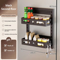 Axyaa Fridge Side Storage Rack for Kitchen Paper, Cling Film, & Spice Organization