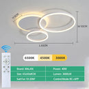 Axyaa Round Circle Ring Chandelier Ceiling Lamp for Home Decor Lighting in Living Bedroom