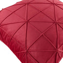 Axyaa Checkered Grid Velvet Throw Pillow Cover Red pilllowcase