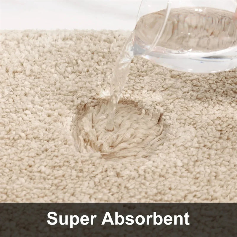 Axyaa Plush Non-Slip Bathroom & Kitchen Floor Mat - Soft, Absorbent, Luxurious Rug