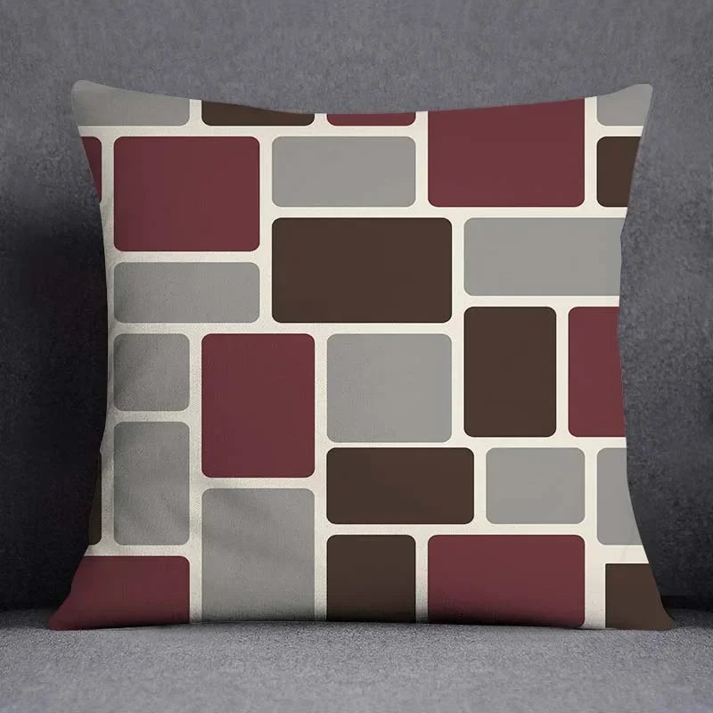 Axyaa Geometric Color Pillowcase Square Cushion Cover 45x45