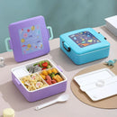 Axyaa Kids Bento Lunch Box: Portable, Microwavable, Leakproof Storage Container