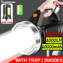 Axya Portable LED Searchlight Flashlight – USB Rechargeable, Powerful Handheld Work Light