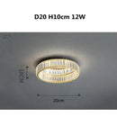Axyaa Gold Steel Crystal LED Dimmable Ceiling Light for Luxe Living Spaces