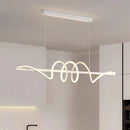 Axyaa Modern Minimalist Dining Room Chandelier | Eye Protection Long Bar Light