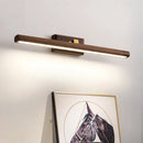 Axyaa Luxury Walnut Wood Bathroom Mirror Light 40CM 8W LED Wall Lamp
