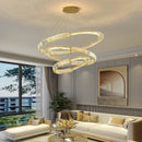 Axyaa Luxury Crystal Chandelier - Modern Gloss Lighting for Living and Dining Room