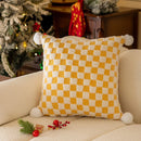 Axyaa Christmas Plaid Jacquard Pillow Cover - 45x45cm