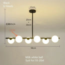 Axyaa 7-Light Magic Bean Glass Chandelier for Home Decor