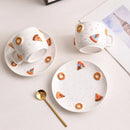 Axyaa Ceramic Donut Coffee Cup & Saucer Set: Creative Design, Perfect for Morning Coffee