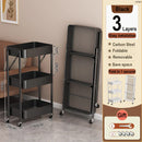 Axyaa Floor-to-Ceiling Multi-layer Service Cart for Kitchen Storage