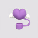 Axyaa Silicone Straw Cover Cap for Stanley Cup 40 oz - Cute Hearts Design