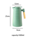 Axya 1L Insulated Kettle Wood Handle Vacuum Thermos Teapot