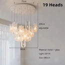 Axyaa Luxury White Glass Pendant Light for Modern Living Spaces