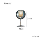 Axyaa Gold Chrome Glass Table Lamp | Luxury Decor for Living Room, Villa, Cafe
