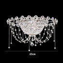 Axyaa Luxury Crystal Chandelier for High Ceiling Living Room