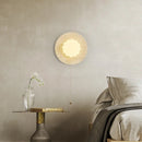 Axyaa Cotton LED Wall Lamps Pull Chain Switch Yellow Travertine Modern Nordic Lighting