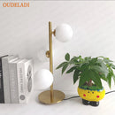 Axyaa Glass Ball LED Table Lamp Gold Black Iron Art Decor Lighting