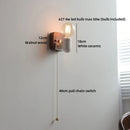 Axyaa Nordic LED Walnut Wood Wall Lamp for Modern Interior Design Home Lighting