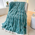 Axyaa Faux Rabbit Fur Couch Blanket: Soft, Plush, Lightweight Throw for Cozy Comfort
