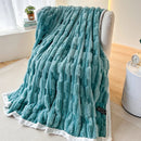 Axyaa Faux Rabbit Fur Couch Blanket: Soft, Plush, Lightweight Throw for Cozy Comfort