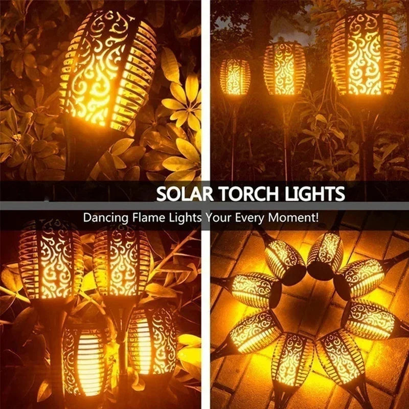 Axyaa Solar Flame Torch Lights - Waterproof Outdoor Garden Decor