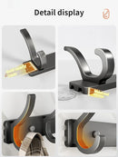 Axyaa Wall-Mounted One Row Hangers for Towels, Clothes, Hats, and More