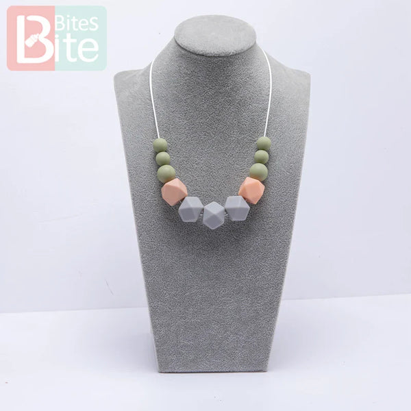 Axya Silicone Teething Beads Necklace for Babies - Food Grade Long Chain